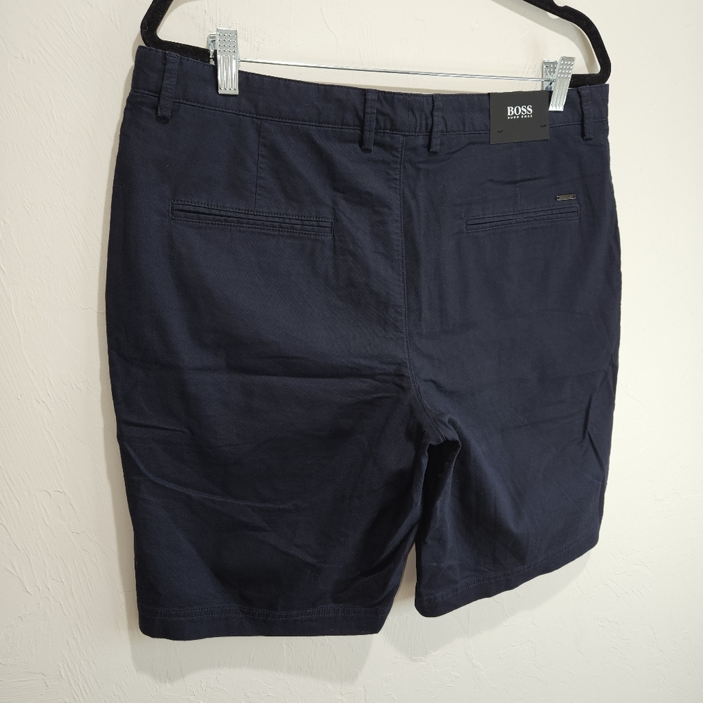 NWT! Hugo Boss Dark Blue Shorts Men's Size 36 R NEW $98 MSRP - Picture 10 of 16